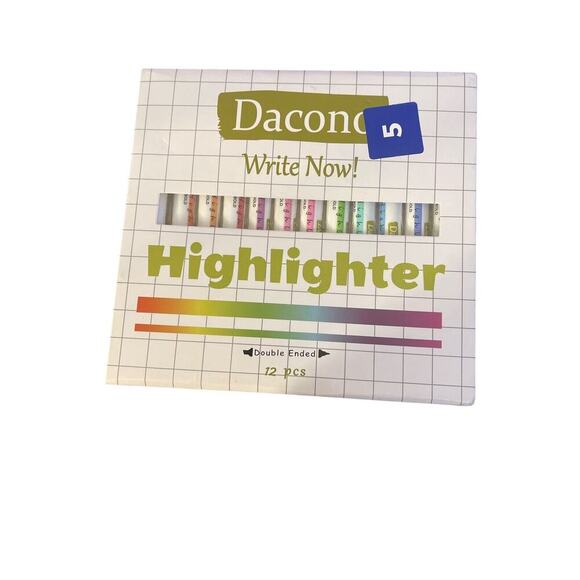 Double Ended Pastel Highlighters, 12 Assorted Colors Dual Tips Fluorescent Hi... - Picture 1 of 2